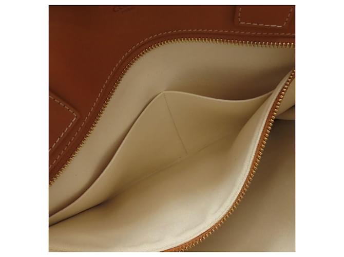 Céline Celine Vertical Cabas Large Tote Bag Braun Weiß - Ansicht 8