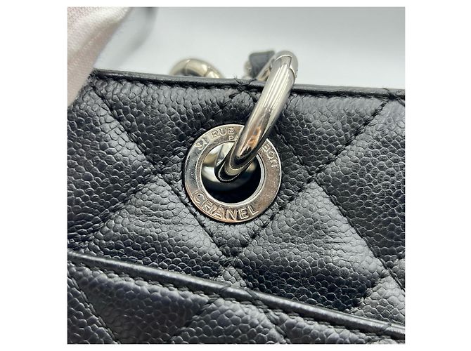 Chanel Grand Shopping Tote Bag in Black Caviar Leather - view 10