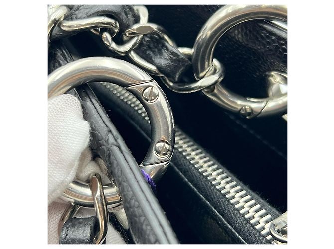 Chanel Grand Shopping Tote Bag in Black Caviar Leather - view 12