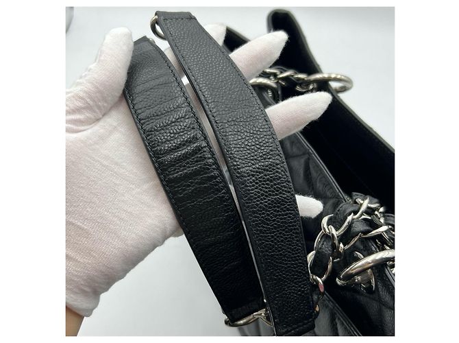 Chanel Grand Shopping Tote Bag in Black Caviar Leather - view 13
