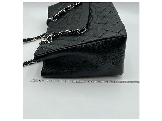 Chanel Grand Shopping Tote Bag in Black Caviar Leather - view 14