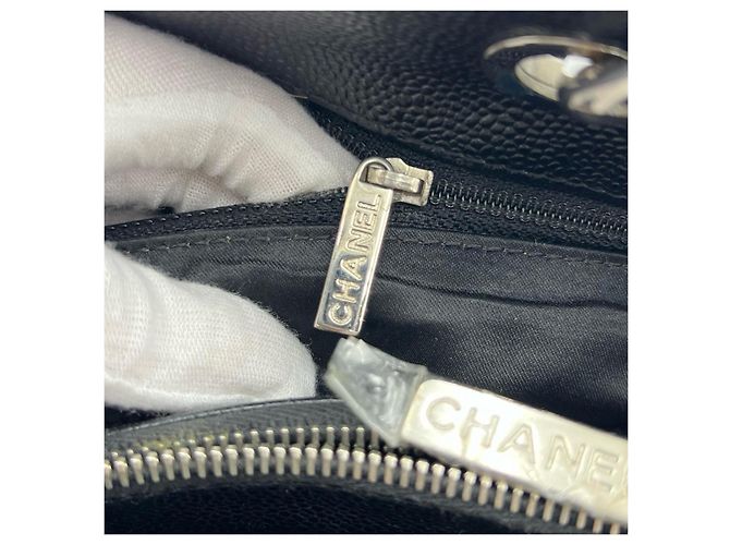 Chanel Grand Shopping Tote Bag in Black Caviar Leather - view 19