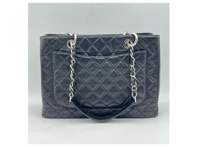 Chanel Grand Shopping Tote Bag in Black Caviar Leather - view 2