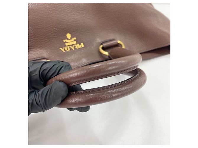 Borsa Tote 2-Way marrone Prada - vista 11