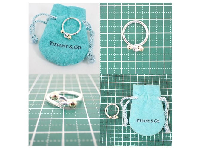 Anello Love Knot in argento sterling e oro giallo 18K di Tiffany & Co. - vista 11