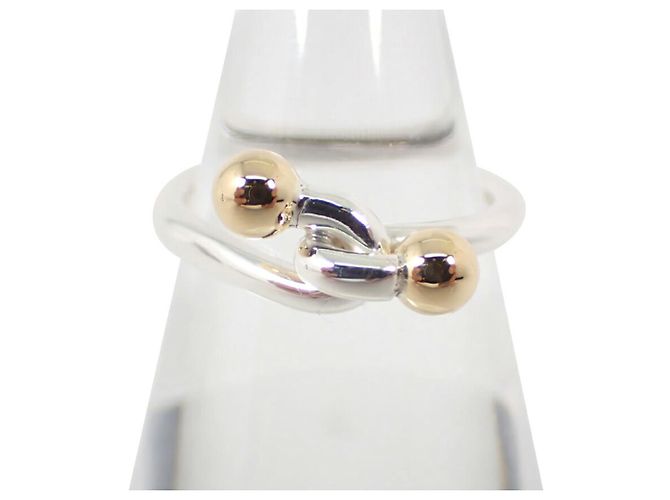 Anello Love Knot in argento sterling e oro giallo 18K di Tiffany & Co. - vista 2