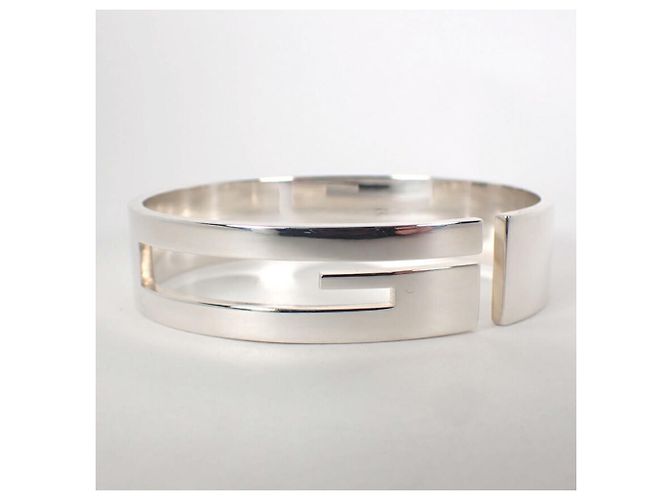 Bracciale rigido Gucci 925 con logo G - vista 5