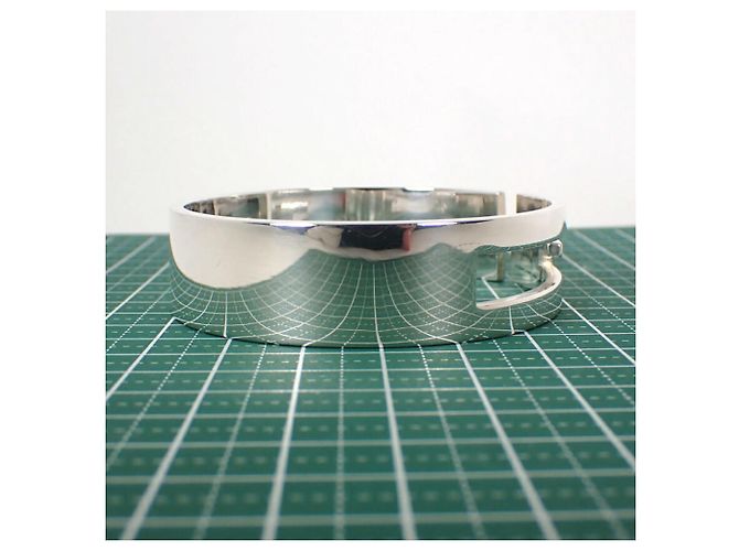 Bracciale rigido Gucci 925 con logo G - vista 9