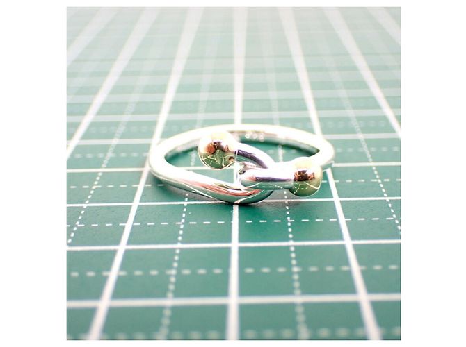 Anello a fascia in argento sterling e oro giallo Tiffany & Co. - vista 11