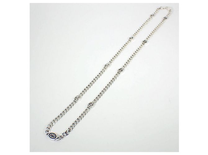 Collana con pendente Interlocking G in argento 925 Gucci - vista 8