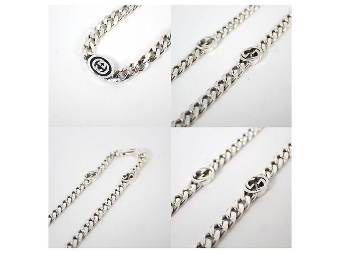 Collana con pendente Interlocking G in argento 925 Gucci - vista 9