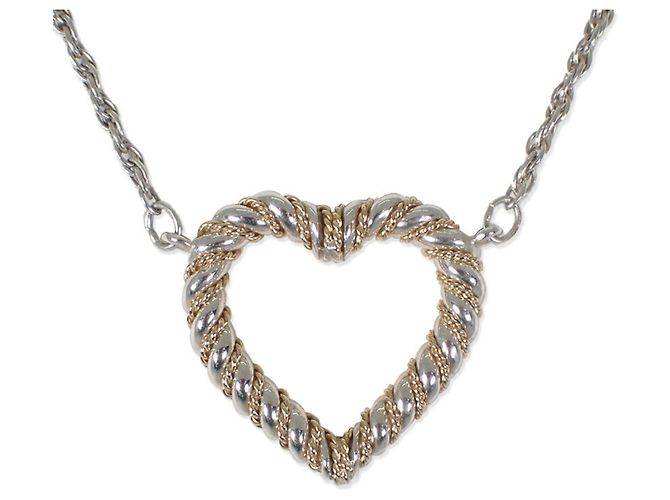 Collana con pendente Twist Heart in argento 925/750 di Tiffany & Co. - vista 2