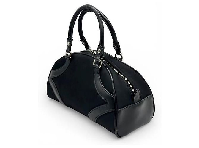 Prada Bowler Bag aus schwarzem Nylon und Leder - Ansicht 5