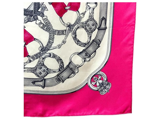 Hermès Cavalcadour Carre 90 Large Seidentuch Pink - Ansicht 2