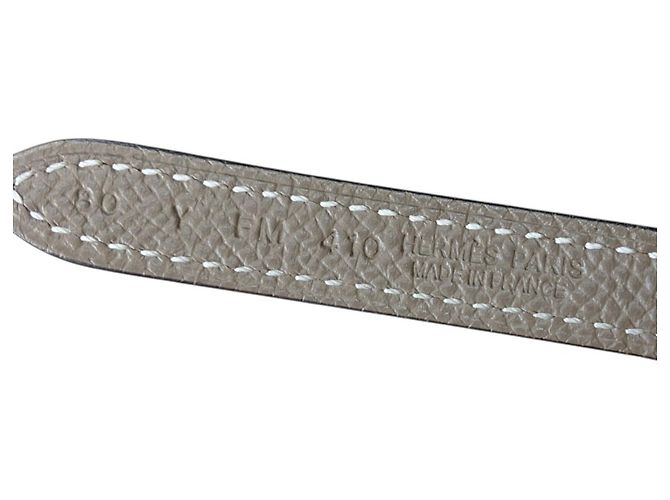 Hermès Hermes Reversibler schmaler Gürtel Braun Schwarz - Ansicht 6