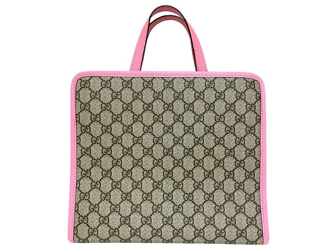 Borsa Tote GG Supreme 3D con fragola per bambini GUCCI Beige - vista 2
