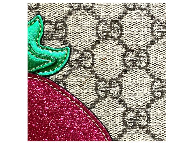 Borsa Tote GG Supreme 3D con fragola per bambini GUCCI Beige - vista 5
