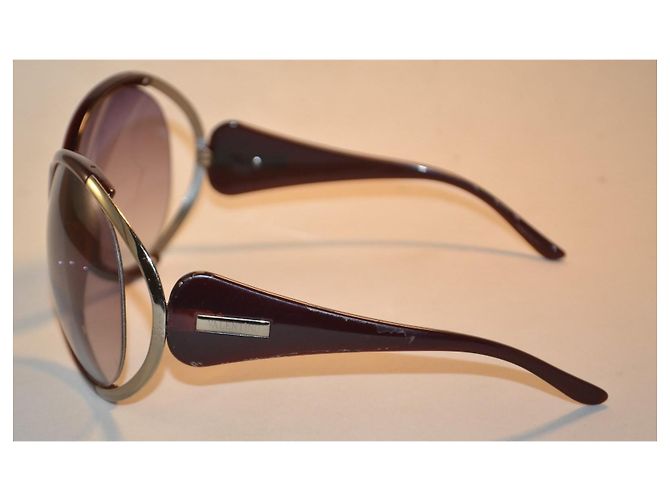 Gafas de sol oversize Valentino Garavani Castaño - vista 3