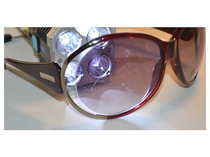 Gafas de sol oversize Valentino Garavani Castaño - vista 8