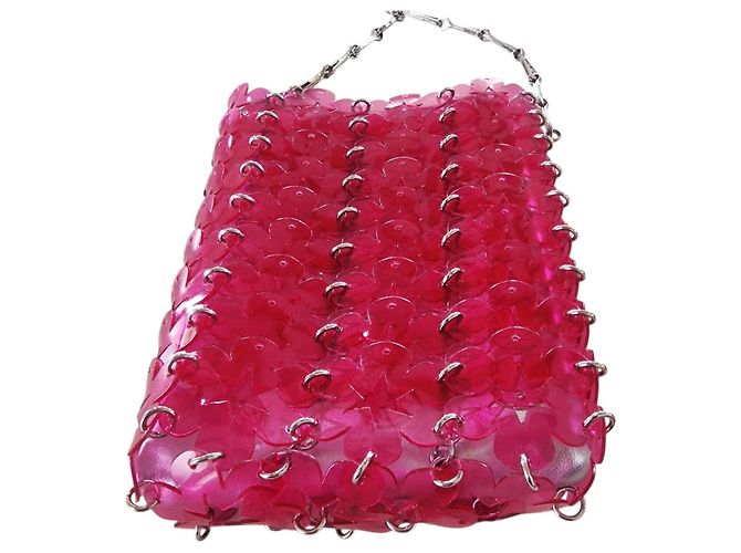 Paco Rabanne Mini Hawaï Borsa a tracolla rosa - vista 10
