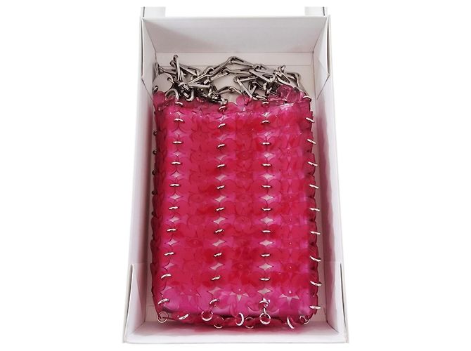 Paco Rabanne Mini Hawaï Borsa a tracolla rosa - vista 3