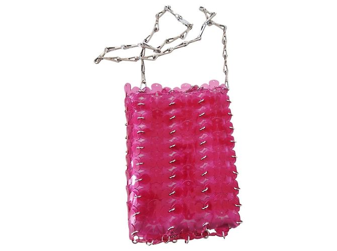 Paco Rabanne Mini Hawaï Borsa a tracolla rosa - vista 6