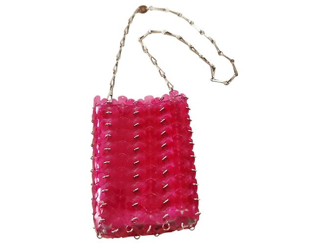 Paco Rabanne Mini Hawaï Borsa a tracolla rosa - vista 9