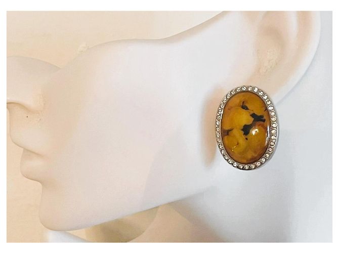 Orecchini Dolce & Gabbana Sicily Cammeo con Cristalli Swarovski Argento Giallo - vista 10