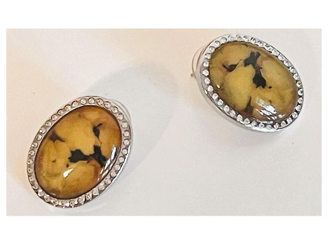 Orecchini Dolce & Gabbana Sicily Cammeo con Cristalli Swarovski Argento Giallo - vista 12