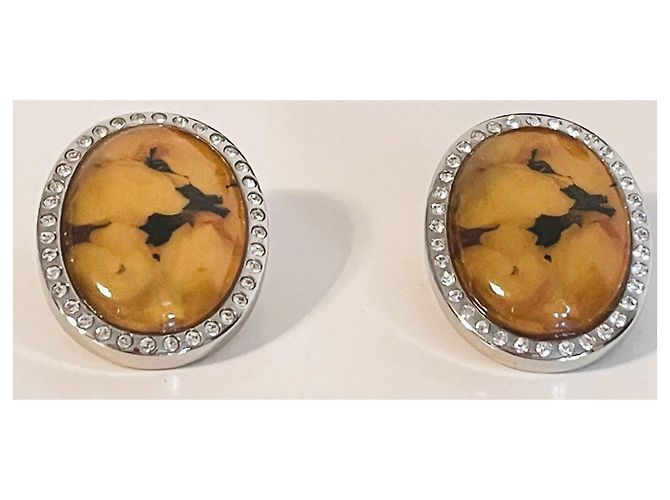 Orecchini Dolce & Gabbana Sicily Cammeo con Cristalli Swarovski Argento Giallo - vista 16