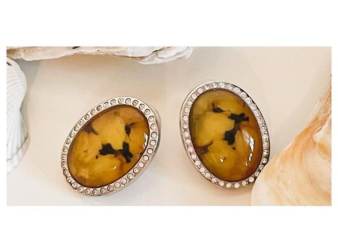 Orecchini Dolce & Gabbana Sicily Cammeo con Cristalli Swarovski Argento Giallo - vista 3