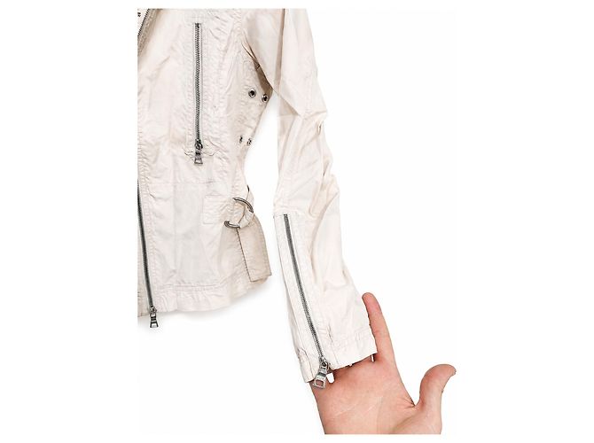 Prada Damen Baumwolljacke - Elfenbein Weiß - Ansicht 6