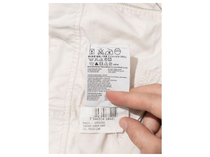 Prada Damen Baumwolljacke - Elfenbein Weiß - Ansicht 8