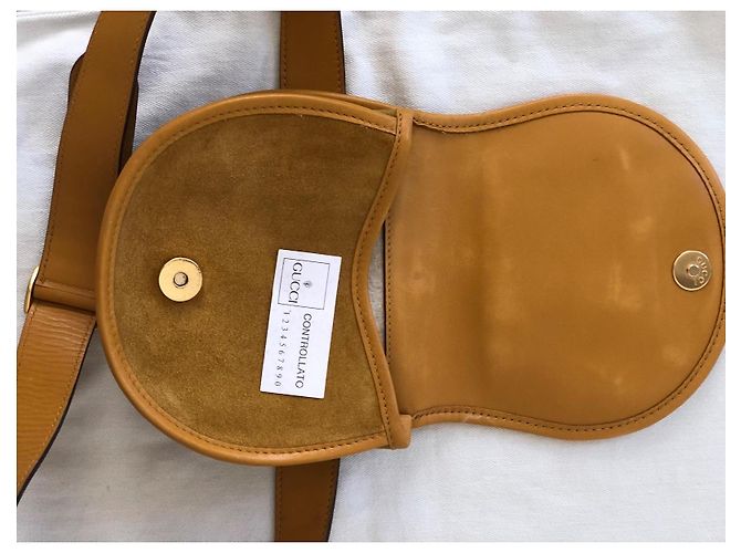 Horsebit 1955 Gucci Marsupio Horsebit in Camoscio Giallo - vista 9