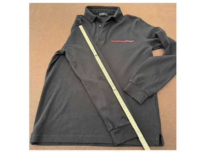 Prada Sport Polo a maniche lunghe - Nero - vista 10