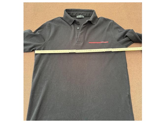 Prada Sport Polo a maniche lunghe - Nero - vista 8