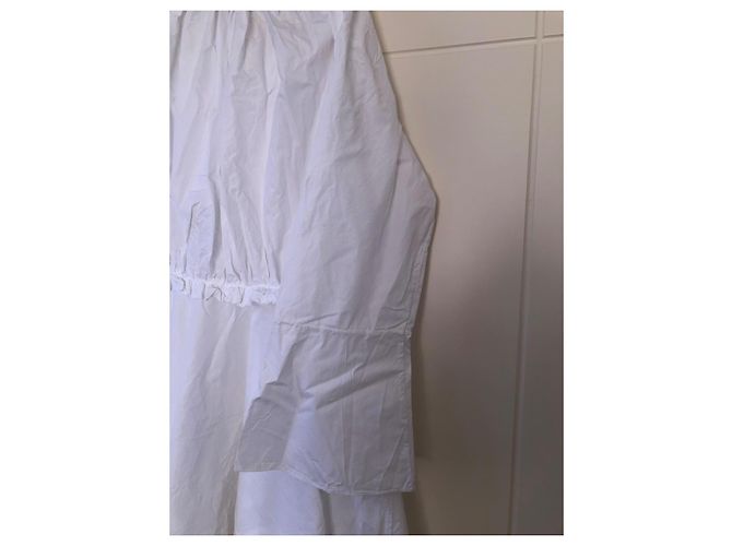 Loewe Vestido de popelina de algodón blanco - vista 4