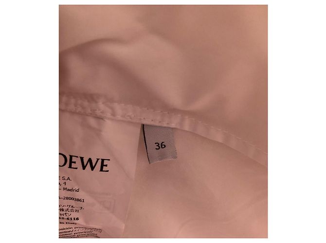 Loewe Vestido de popelina de algodón blanco - vista 7