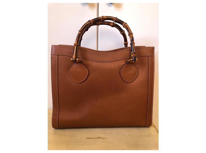 Borsa Tote Gucci Diana con manico in bambù Marrone - vista 10