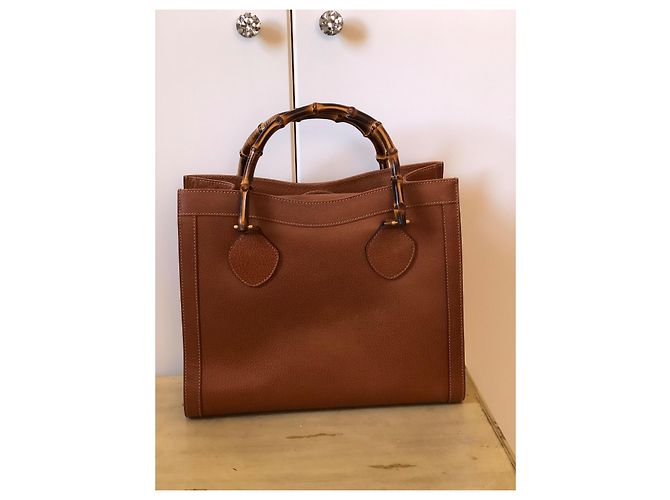 Borsa Tote Gucci Diana con manico in bambù Marrone - vista 2