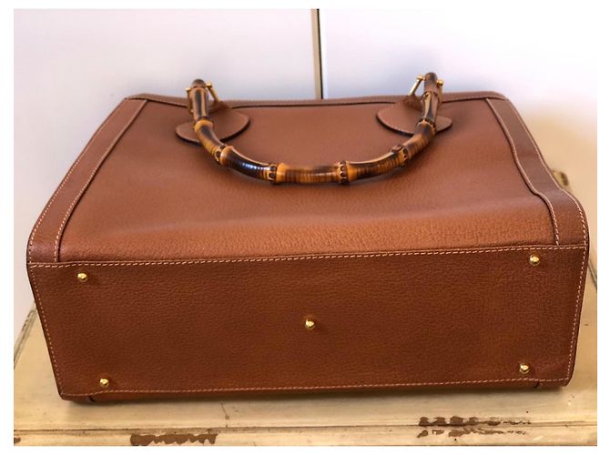 Borsa Tote Gucci Diana con manico in bambù Marrone - vista 5