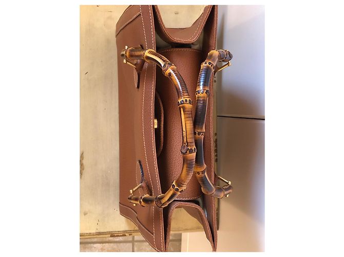 Borsa Tote Gucci Diana con manico in bambù Marrone - vista 9