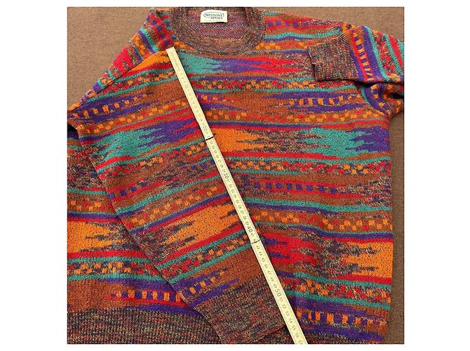 Missoni Sport Mehrfarbiger Strickpullover aus Wolle Mehrfarben - Ansicht 7