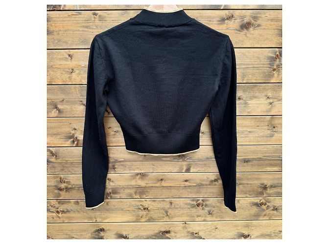 Kurzer Strickpullover in Schwarz Versace Jeans Couture - Ansicht 2