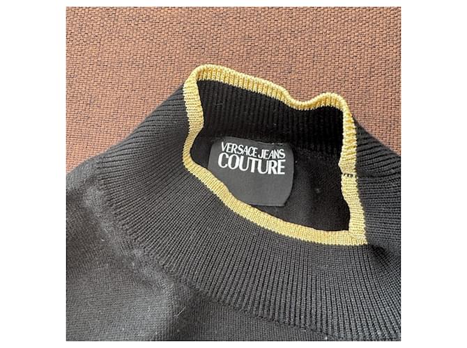 Kurzer Strickpullover in Schwarz Versace Jeans Couture - Ansicht 3