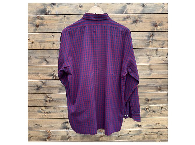 Autre Marque C.P. Company Camicia in cotone a quadretti gingham Rosso Blu scuro - vista 2