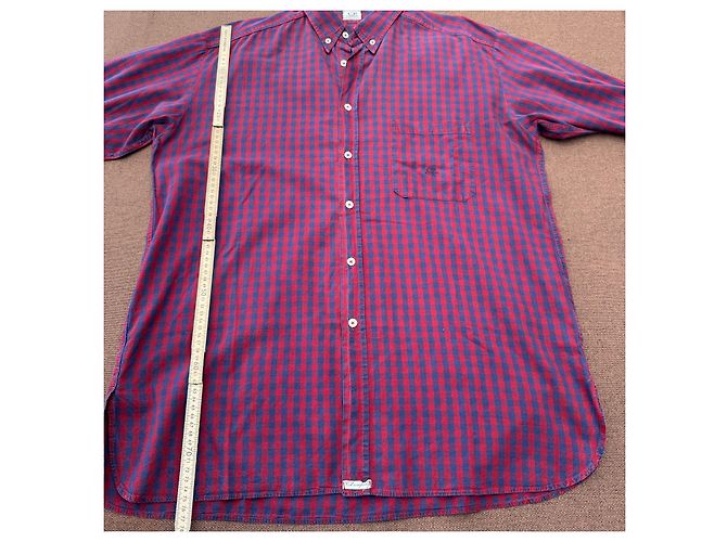 Autre Marque C.P. Company Camicia in cotone a quadretti gingham Rosso Blu scuro - vista 6