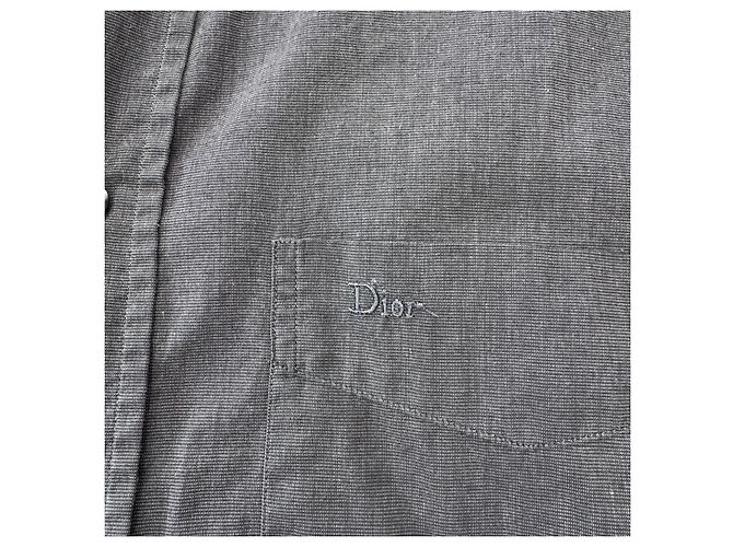 Christian Dior Monsieur Camicia in cotone grigio - vista 5