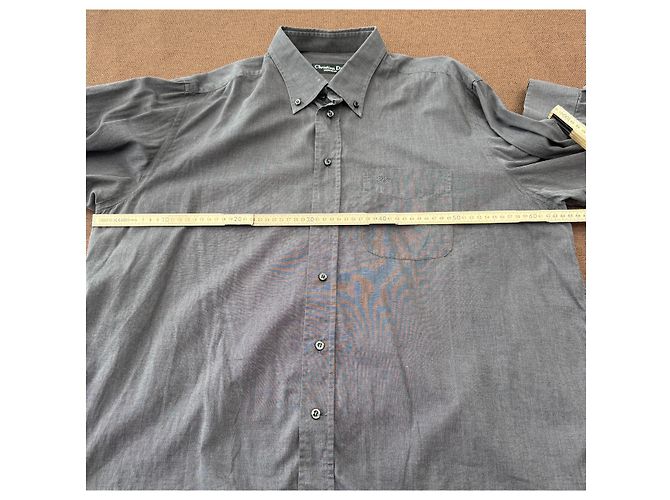 Christian Dior Monsieur Camicia in cotone grigio - vista 6