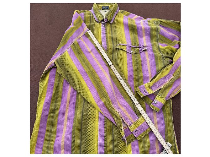 Camicia a righe Gianni Versace Verde Porpora - vista 10